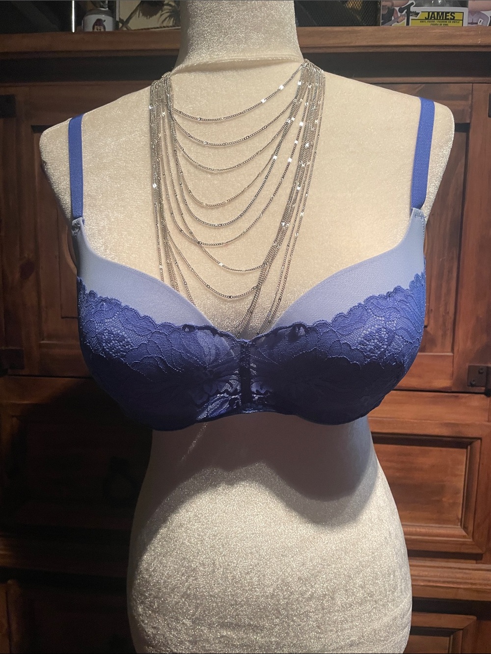 Adore Me Periwinkle Blue Lace Underwire Bra